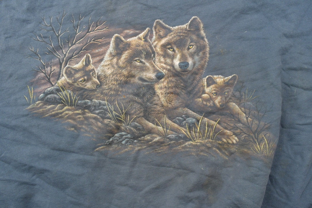 Vintage 1990s King Fashions Wolf Crewneck