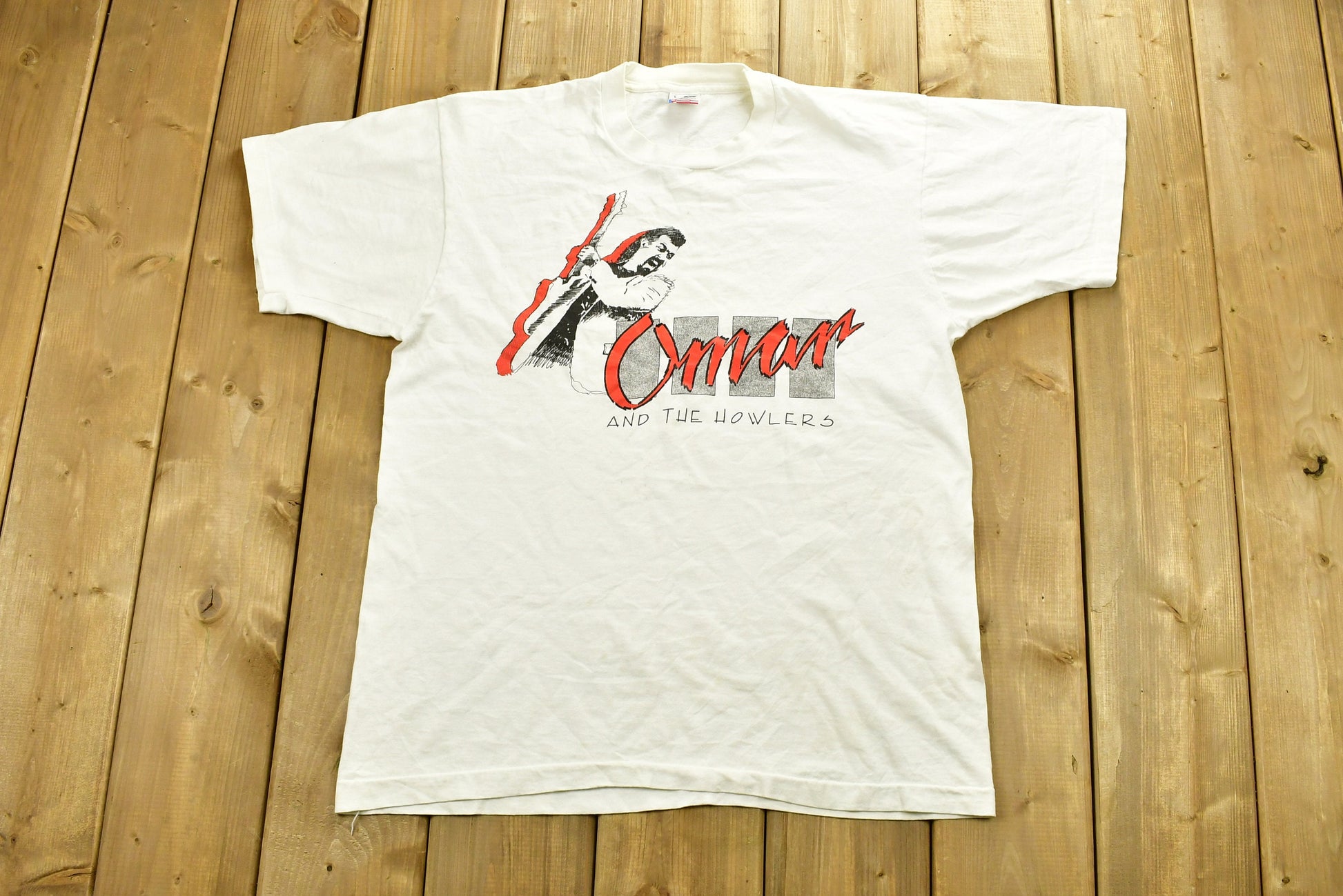 Vintage 90's Omar And The Howlers Rock Band T-shirt / Band Tee / Single Stitch / Made in USA / 90s T-shirt / Music Promo / Premium Vintage