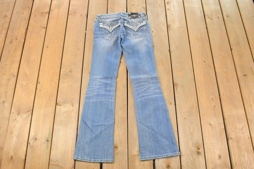 Vintage Deadstock Y2K Miss Me Bedazzled Low Rise Jeans Women's Size 26x31