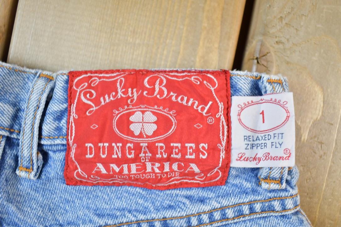 Vintage 1990s Lucky Brand Dungarees Denim Jeans Size 25 x 29