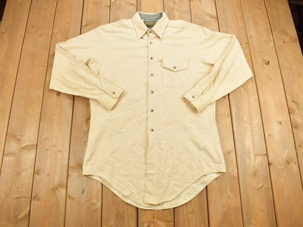 Vintage 1990s North Trail Trading CoBeige Button Up Shirt