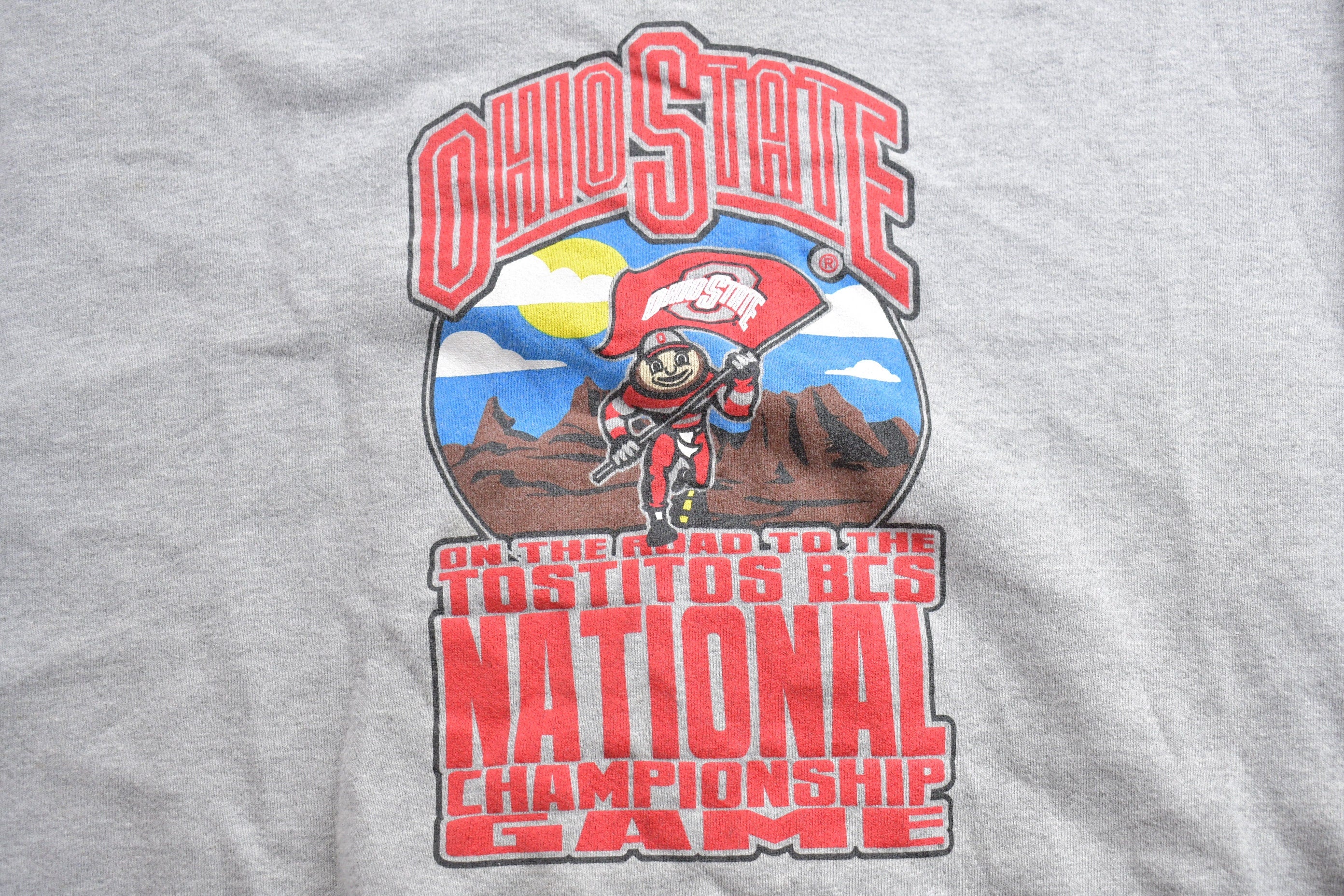 Vintage 1990s Tostitos BCS University Of Ohio State Collegiate Crewneck  Embroidered  NCAA Sweatshirt  Sportswear  Americana  Buckeyes
