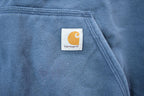 Vintage Distressed Carhartt Full Zip Fleece Lined Hoodie Sweatshirt