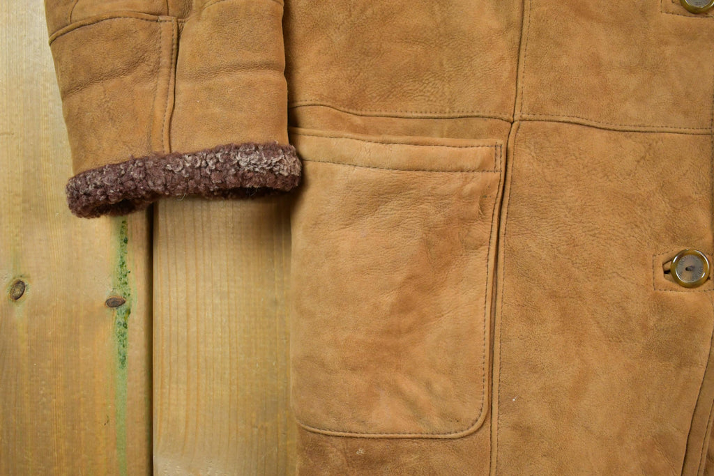 Vintage 1990s Authentic Shearling Collared Jacket