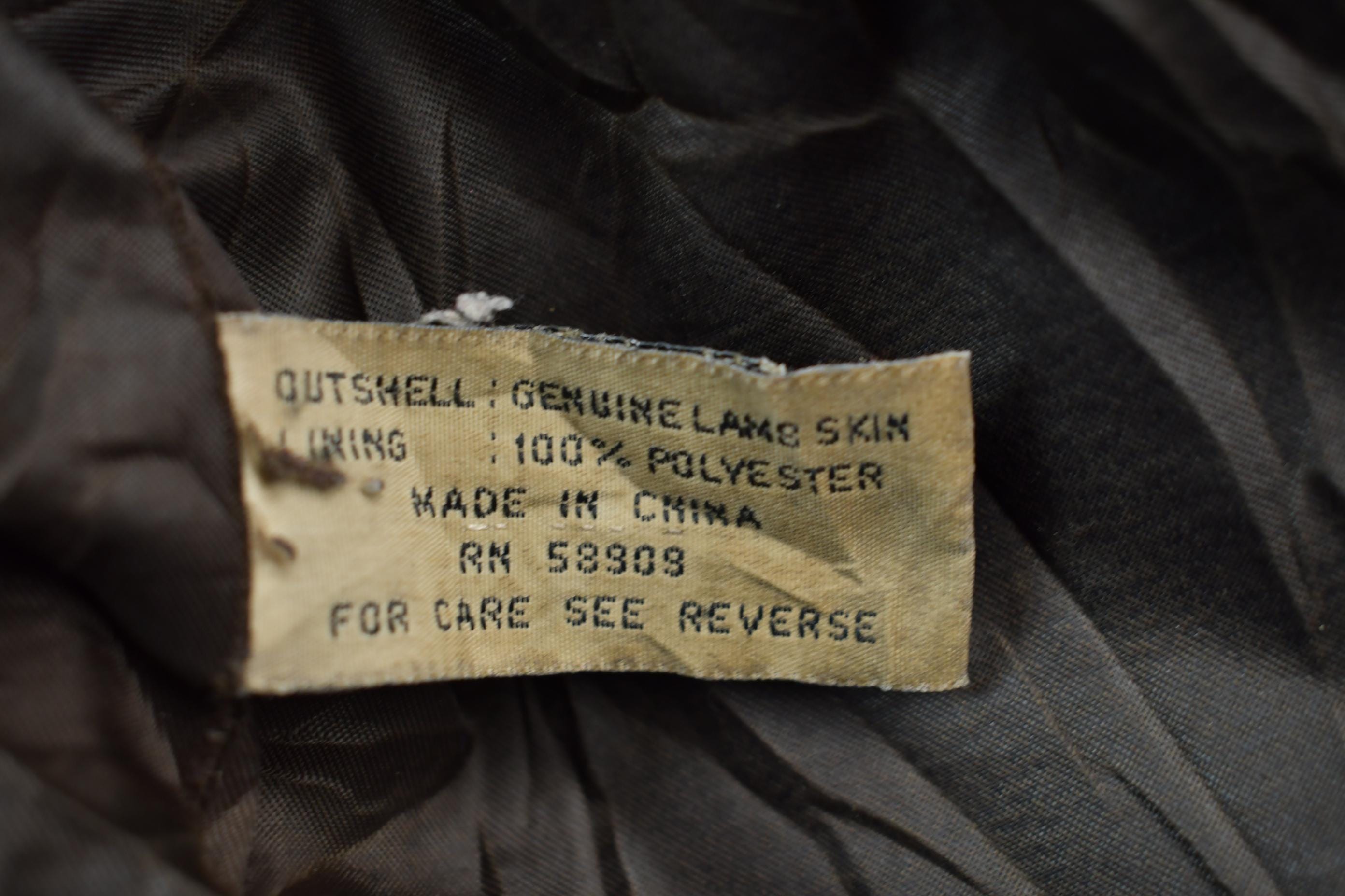 Vintage 1990s Leather Zip Up Lamb Skin Jacket