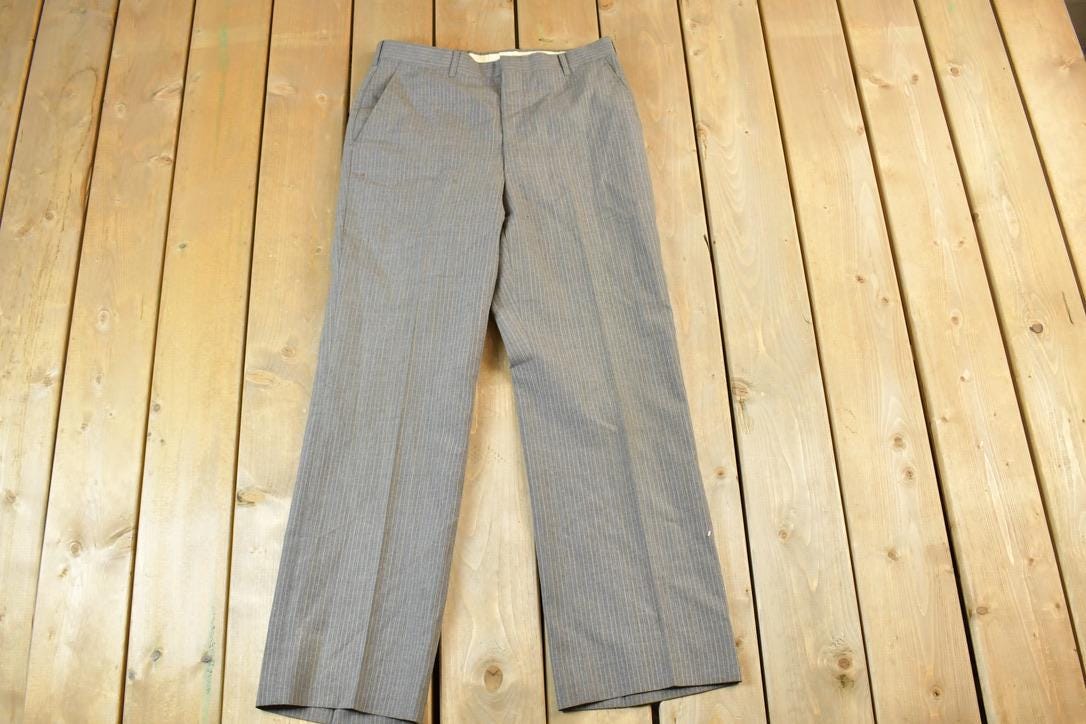 Vintage 1980s Striped Dress Pants