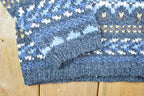 Vintage 1990s Christopher And Banks Blue Abstract Pattern Knit Crewneck Sweater