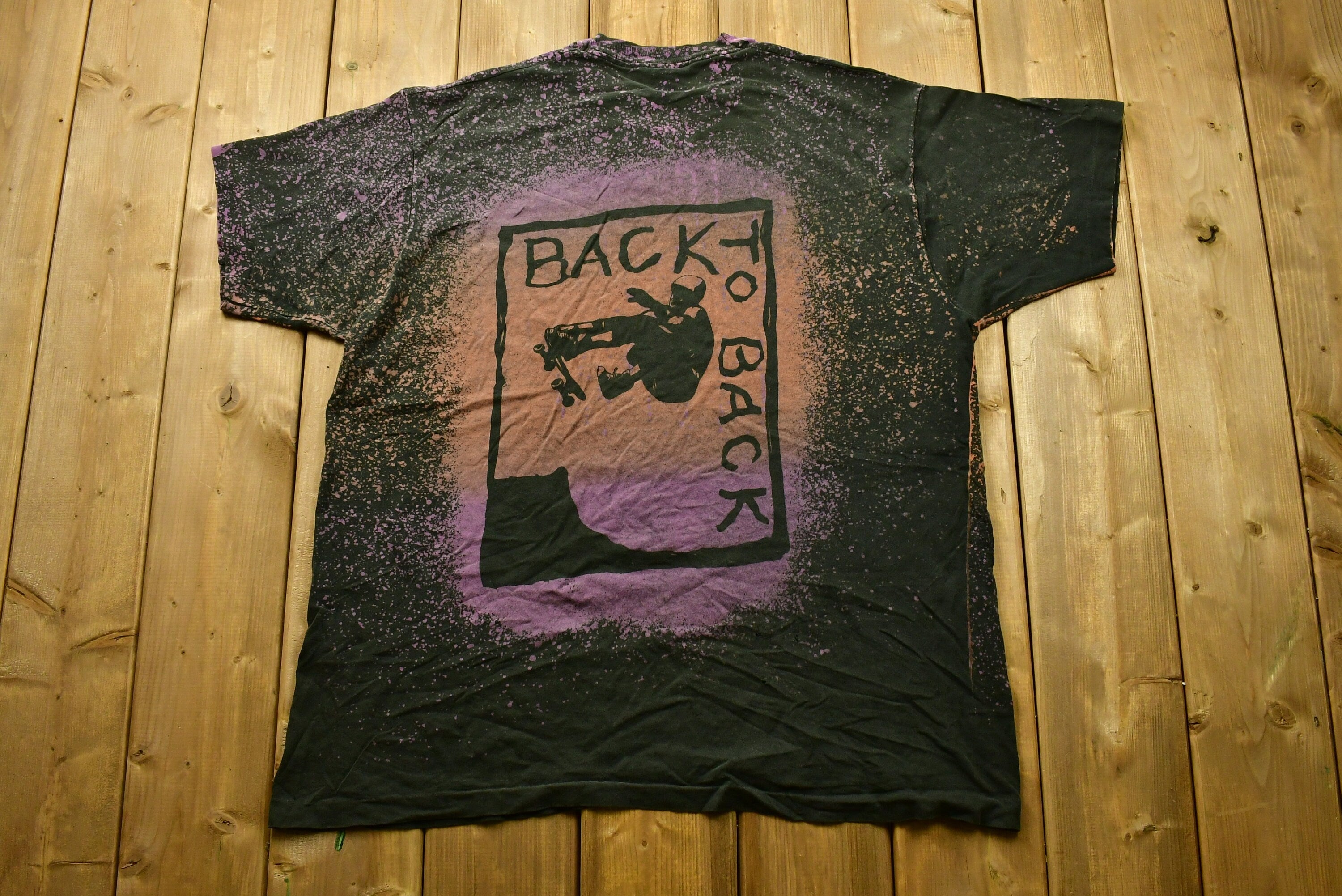 Vintage 90's Back To Back All Over Print Skateboarding T-Shirt
