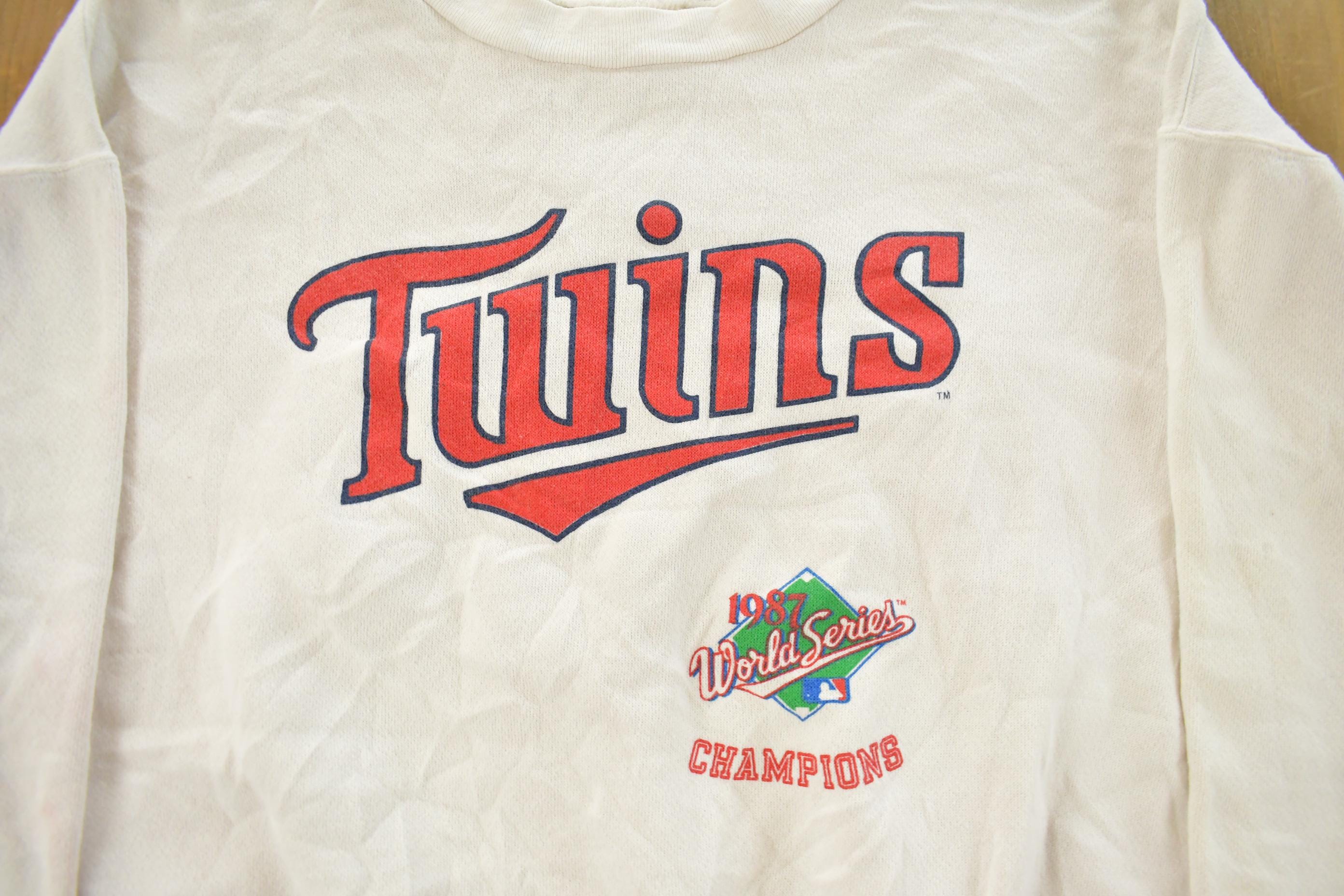 Vintage 1987 Minnesota Twins World Series MLB Crewneck Sweatshirt Men's Large
