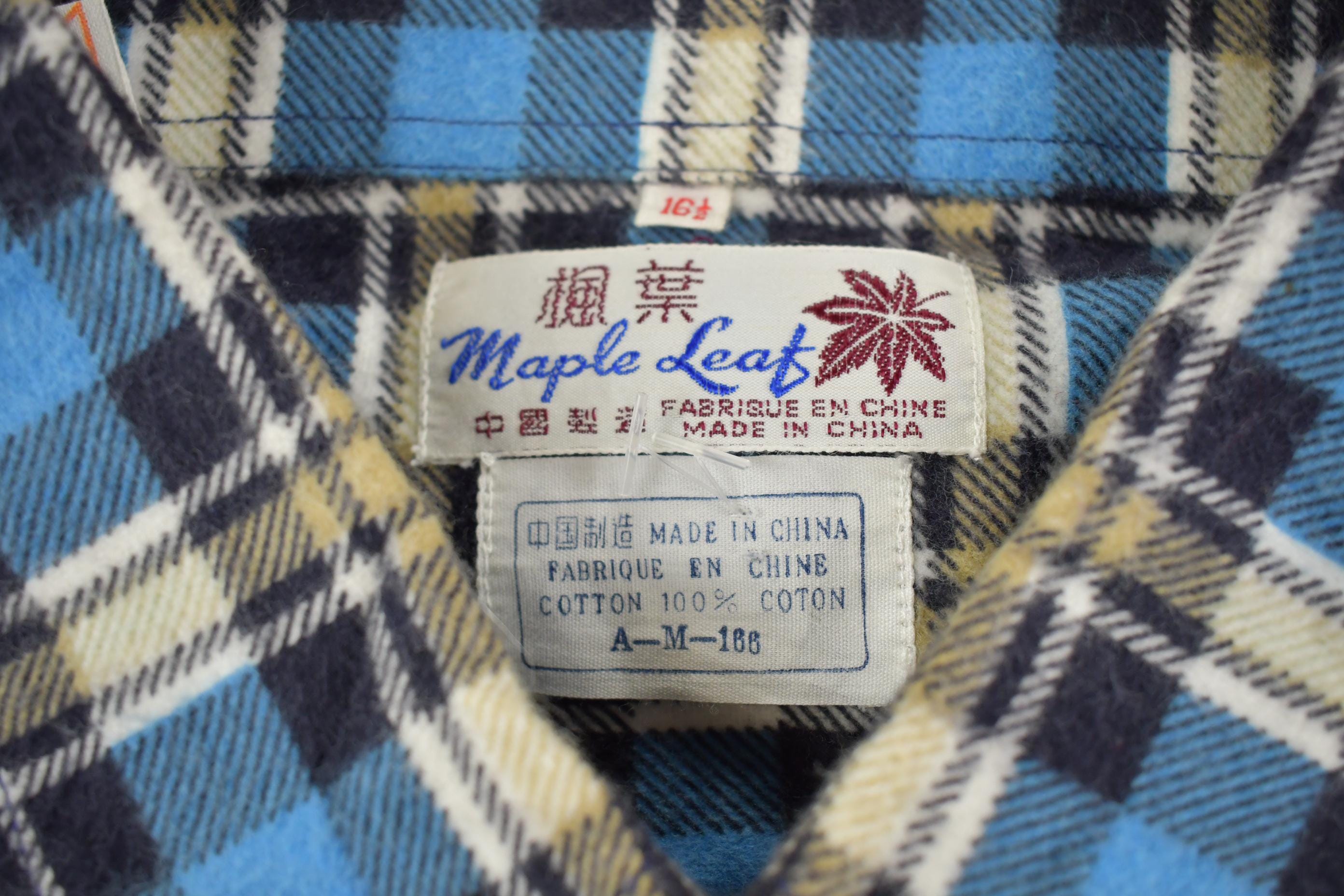 Vintage 1970s Plaid Button Up Flannel Shirt