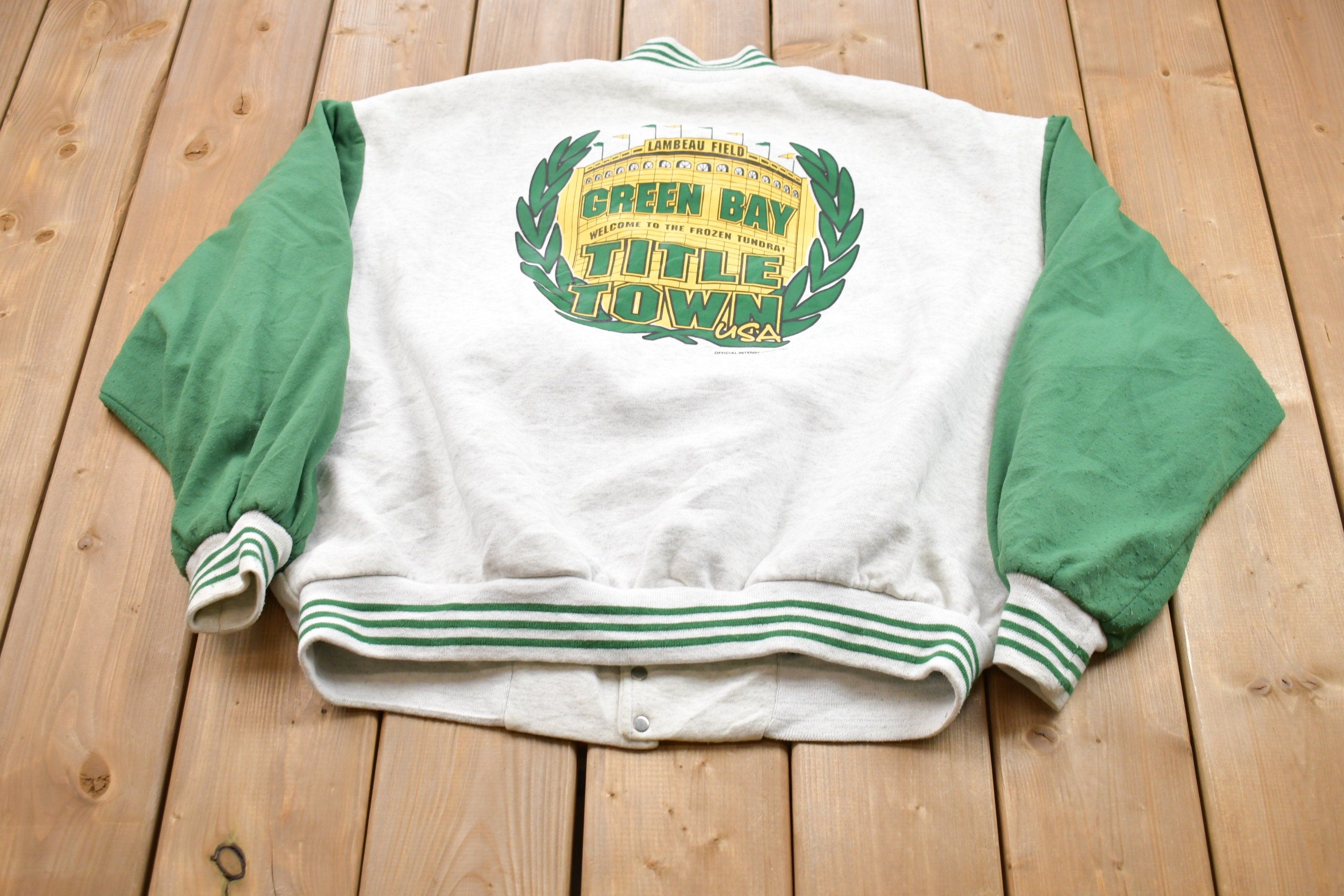 Vintage 1997 Green Bay Packers NFL Bomber Fleece Jacket