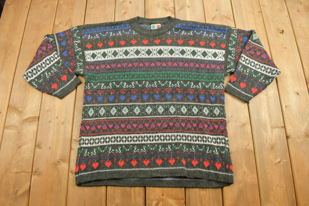 Vintage 1990s Gina Benotti Knitted Crewneck Sweater