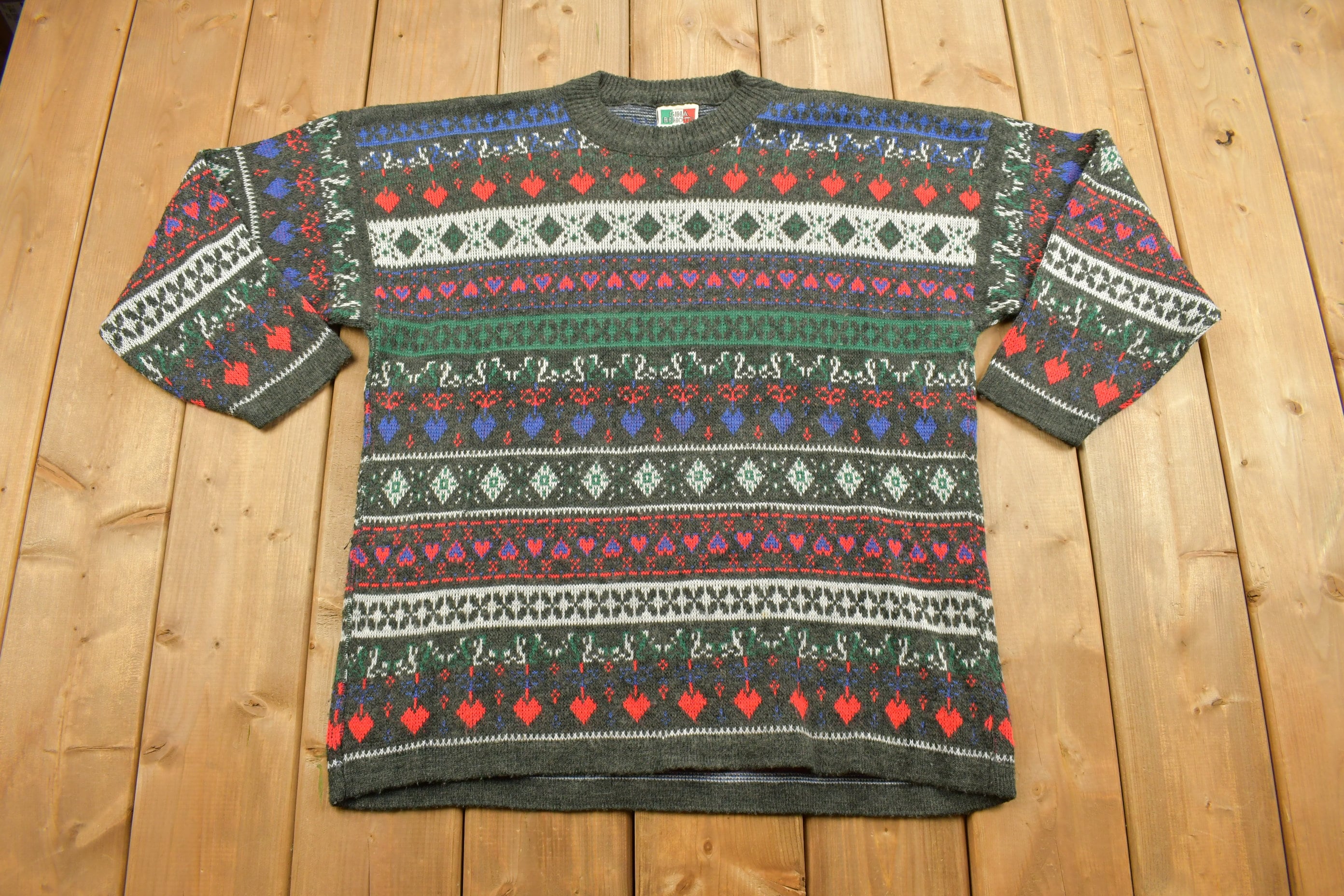 Vintage 1990s Gina Benotti Knitted Crewneck Sweater