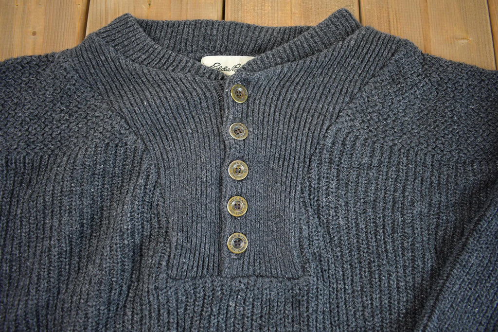 Vintage Y2K Knit Eddie Bauer Fisherman Sweater - XL