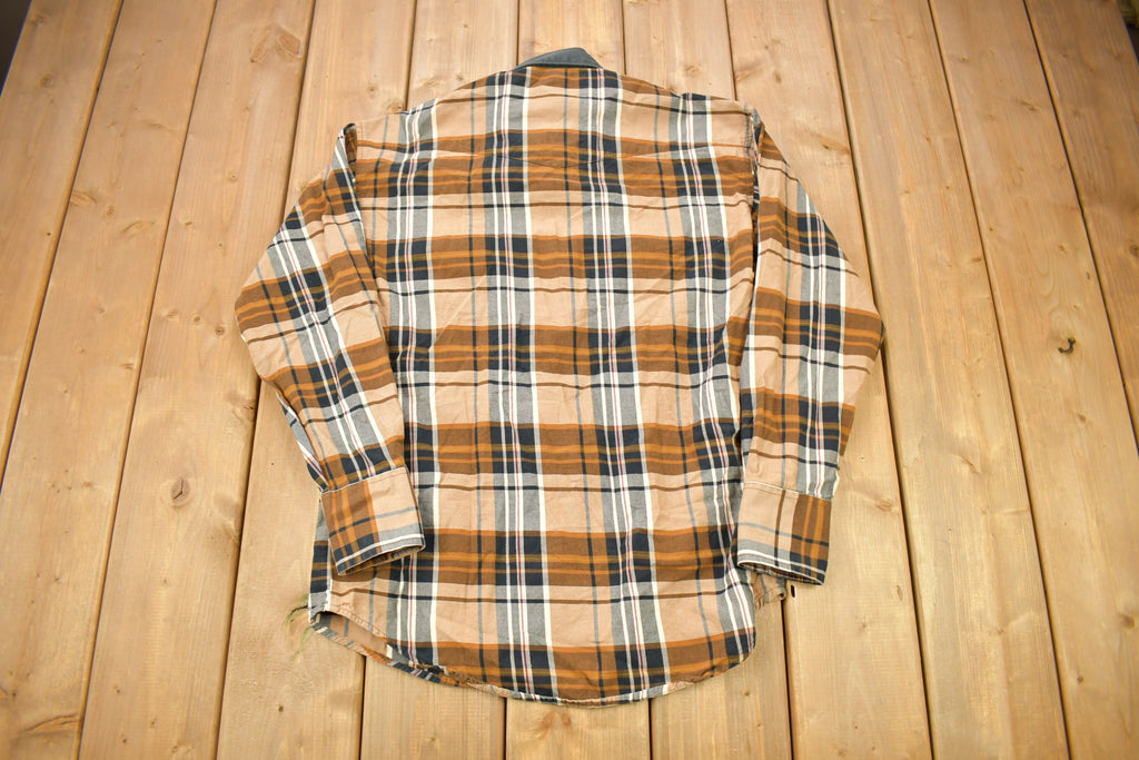 Vintage 1990s Wrangler Western Shirts Plaid Button Up Shirt