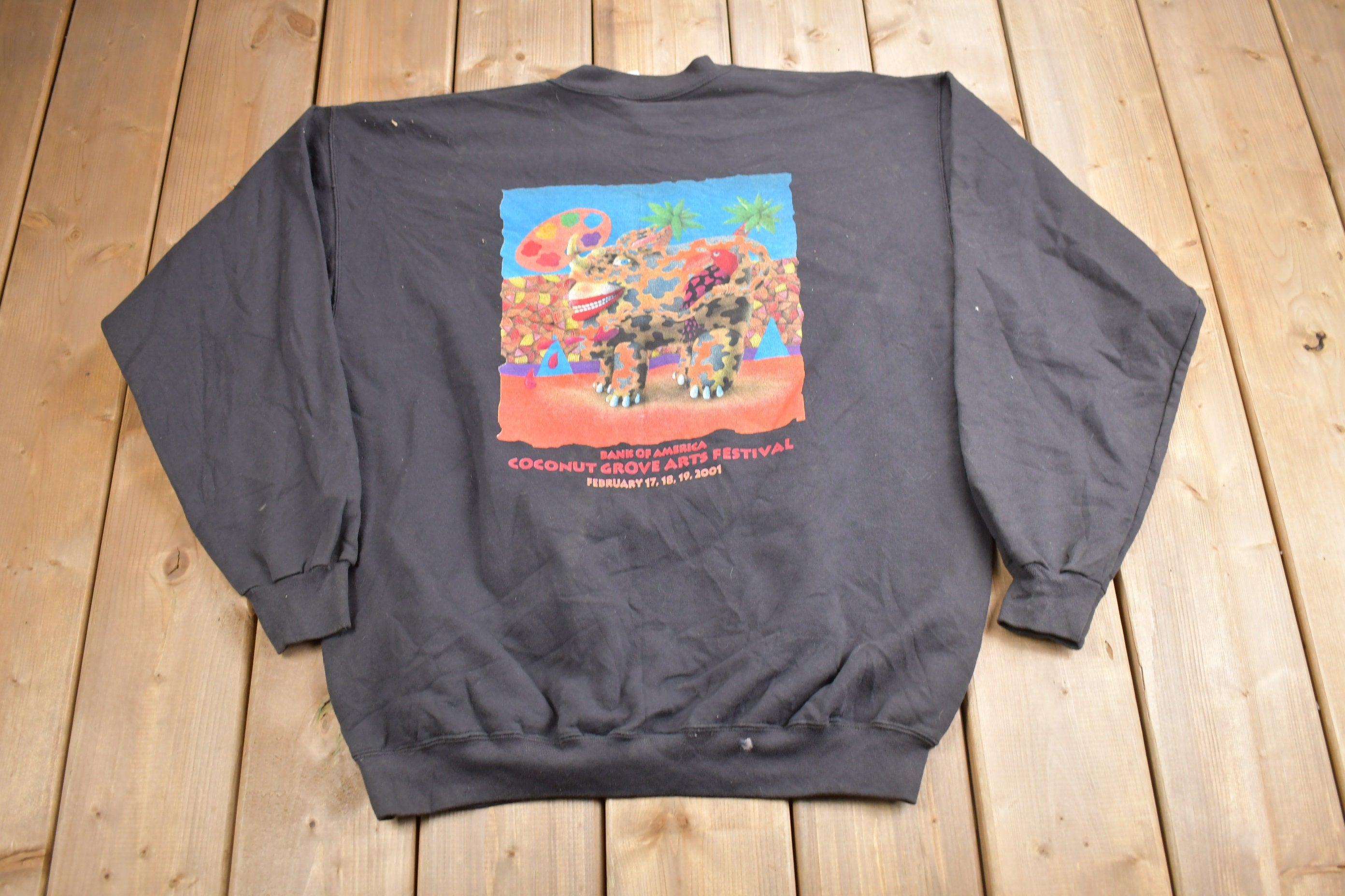 Vintage 2001 Bank of America Coconut Grove Arts Festival Crewneck Sweatshirt