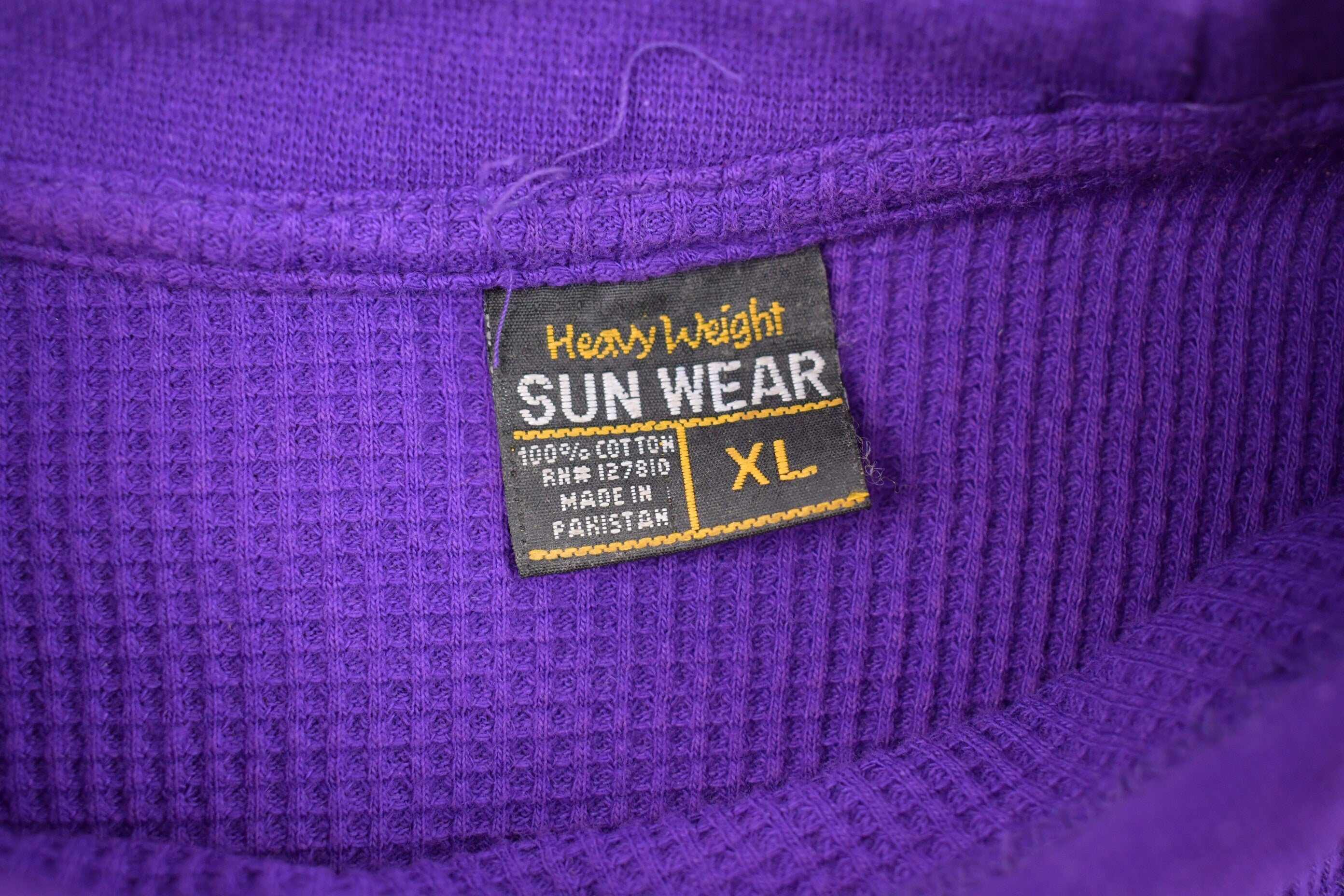 Vintage 1990s Sun Wear Thermal Crewneck Sweatshirt