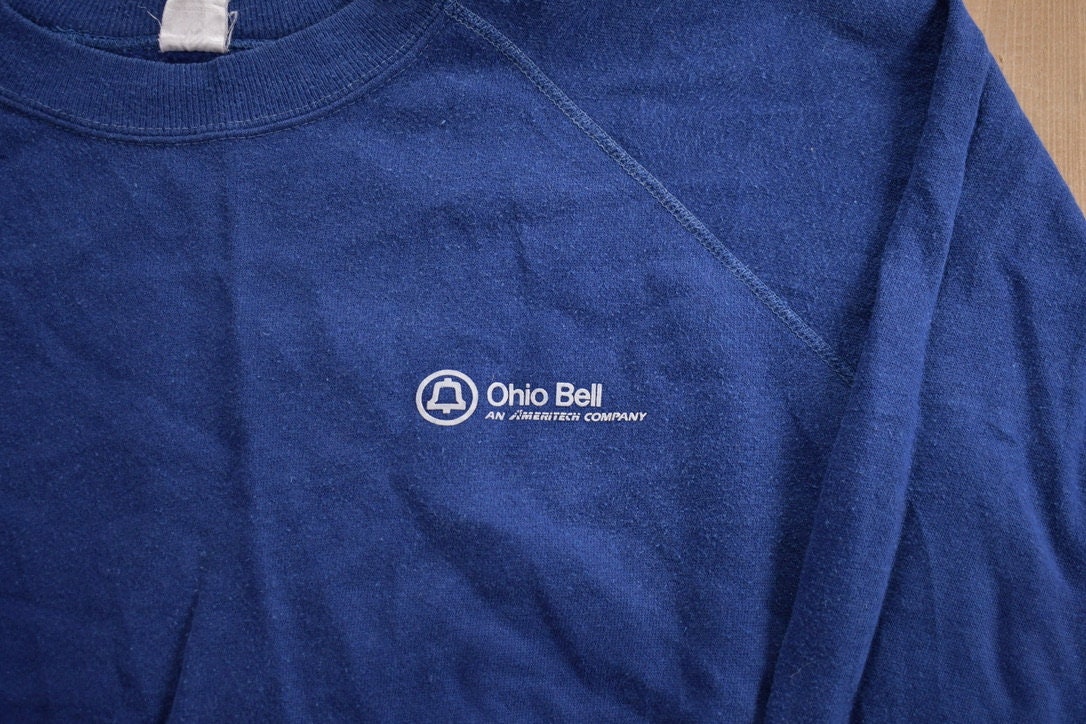 Vintage 1980s Ohio Bell Raglan Crewneck Sweatshirt