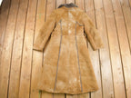 Vintage 1980s Shearling Suede Leather Coat