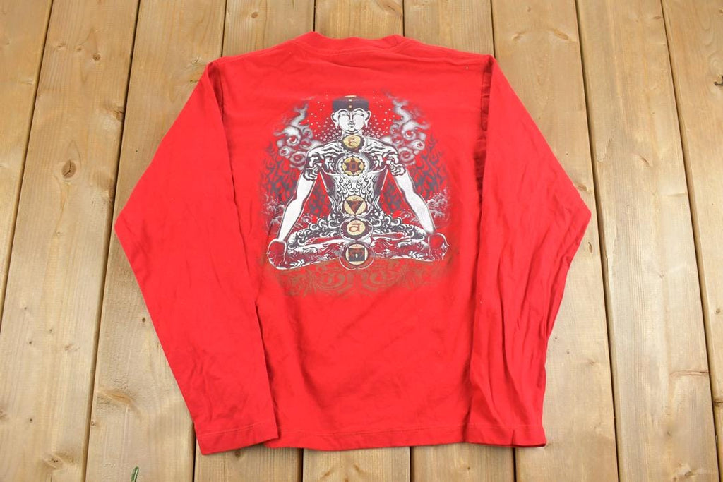 Vintage 1990s Unique Tag Tattoo Shop Graphic Long Sleeve T-Shirt  Vintage T Shirt  Streetwear  Graphic Tee  Single Stitch