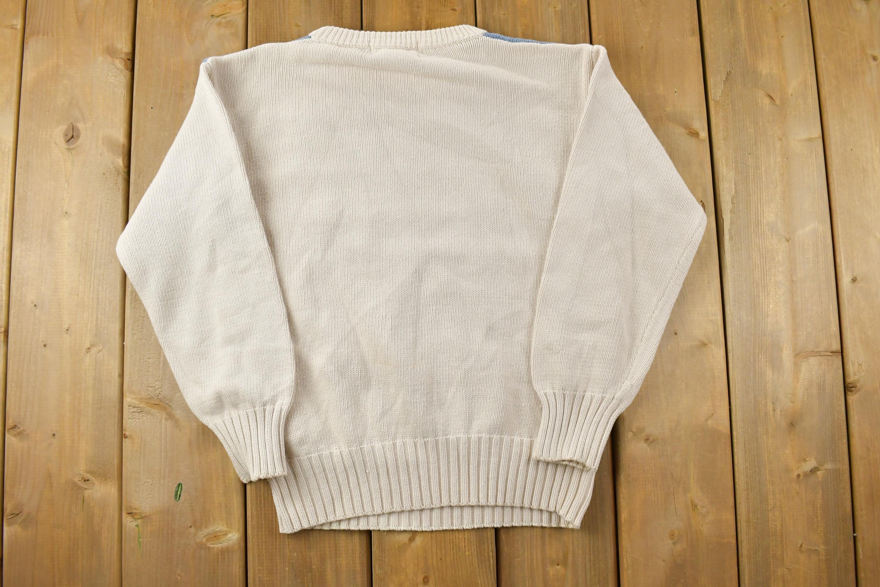 Vintage 1990s Eddie Bauer Farm Knit Crewneck Sweater