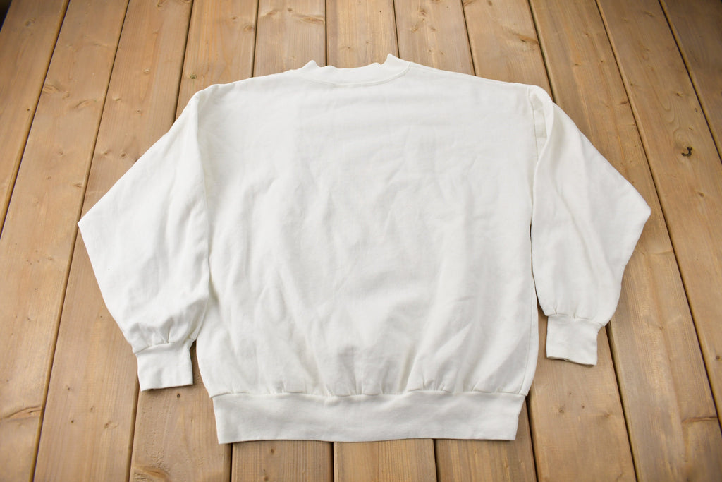 Vintage 1990 Bart Simpson Christmas Graphic Crewneck Sweatshirt /