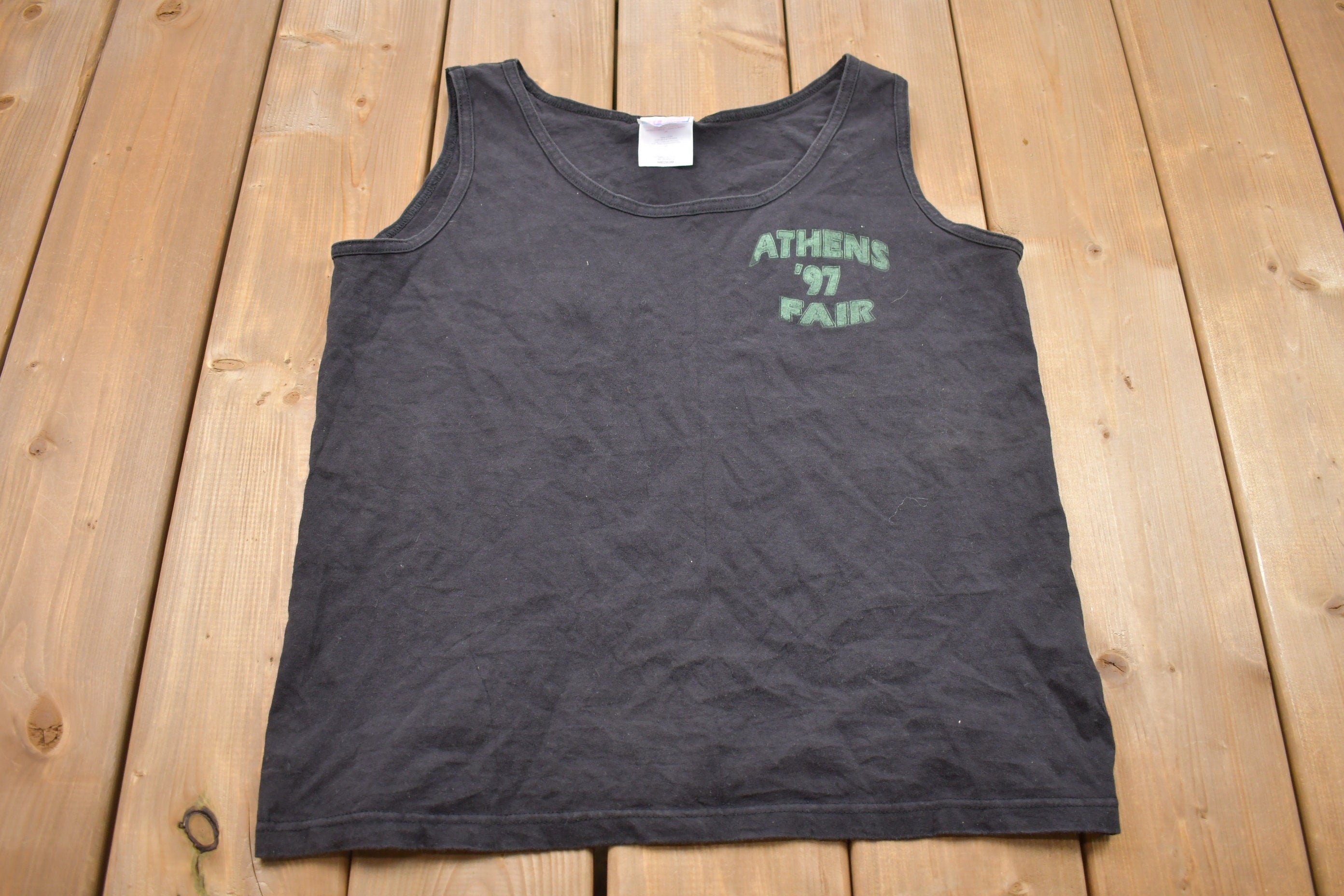 Vintage 1997 Hanes Athens Fair Graphic Tank Top
