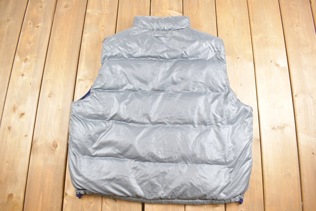 Vintage 1990s Eddie Bauer EBTEK Goose Down Reversible Puffer Vest  90s Vest  Streetwear  Outdoorsman  Hiking  Ski Vest