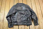 Vintage 1990s Wilson Thinsulate Motorcycle Leather Biker Jacket Made In USA