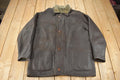 Vintage 1990s Geoffrey Beene Authentic Leather Shearling Jacket Size L