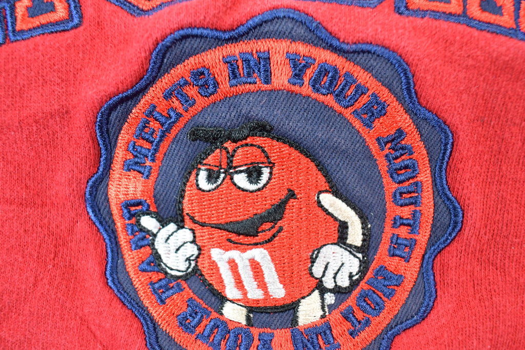 Vintage 1990s M&M Brand Crewneck Sweatshirt / 90s Crewneck / Made In USA / Streetwear / Embroidered Heavy Cotton