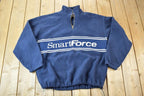 Vintage 1990s Prosperity Smart Force Quarter Zip Fleece Sweater