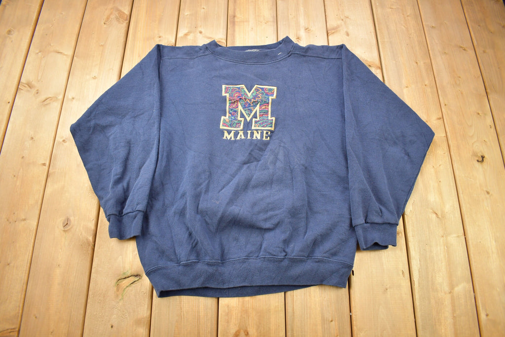 Vintage 1990s The University Of Maine Collegiate Crewneck