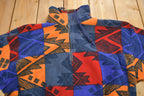 Vintage 1990s K-WAY Aztec Graphic Fleece Sweater