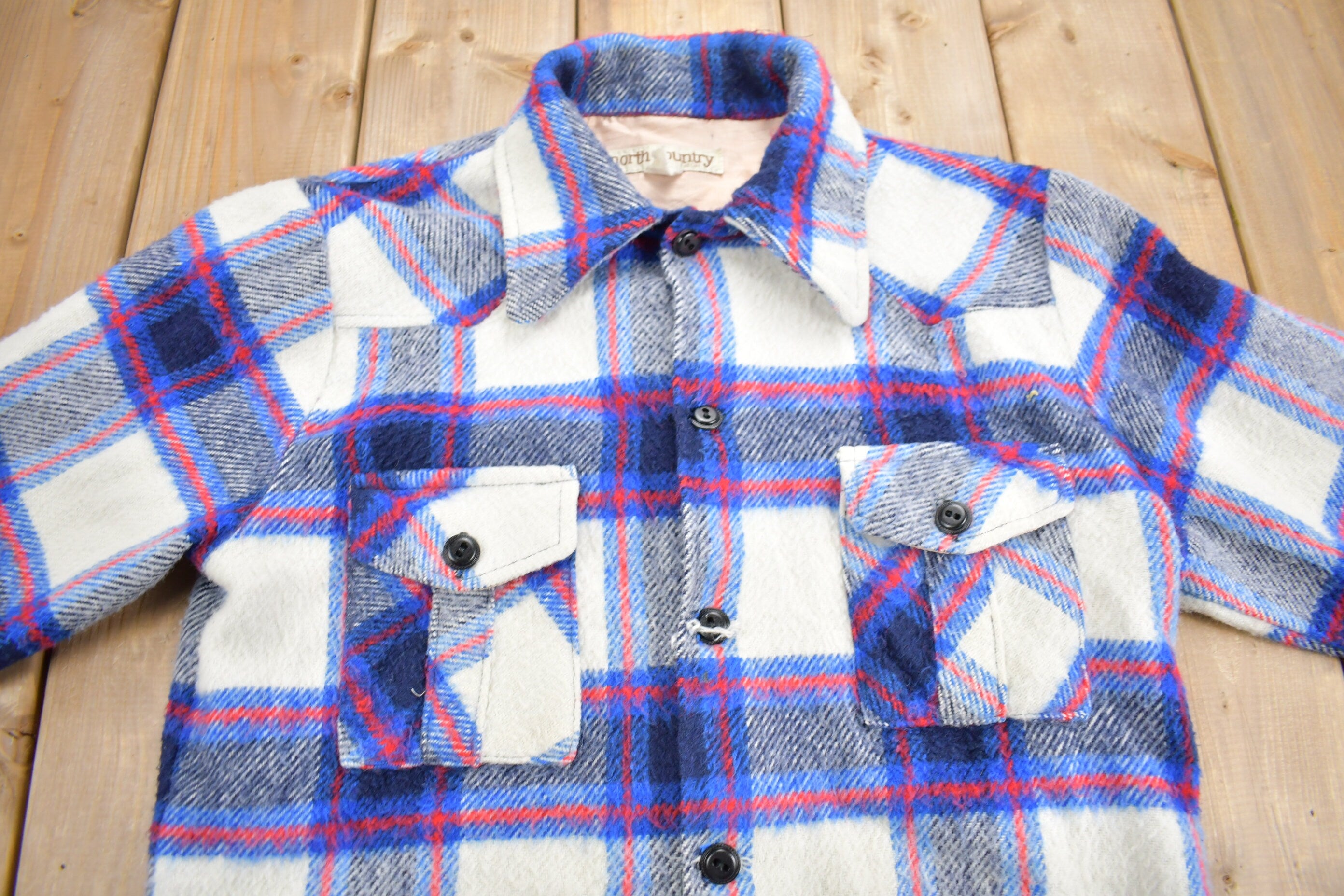Vintage 1980s North Country Plaid Flannel Shirt