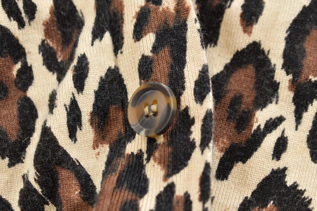 Vintage 1990's Grace Elements Animal Print Button Up Light Jacket