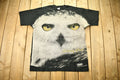 Vintage 1990s Snowy Owl All Over Print Graphic T-Shirt