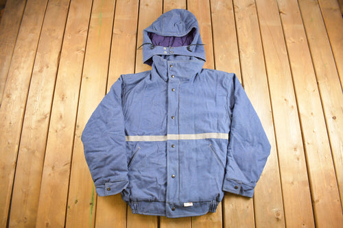 Vintage 1990s Heavy Duty Flame & Aluminum Splash Resistant Jacket / Vintage Workwear / Made In Canada / Heavyweight