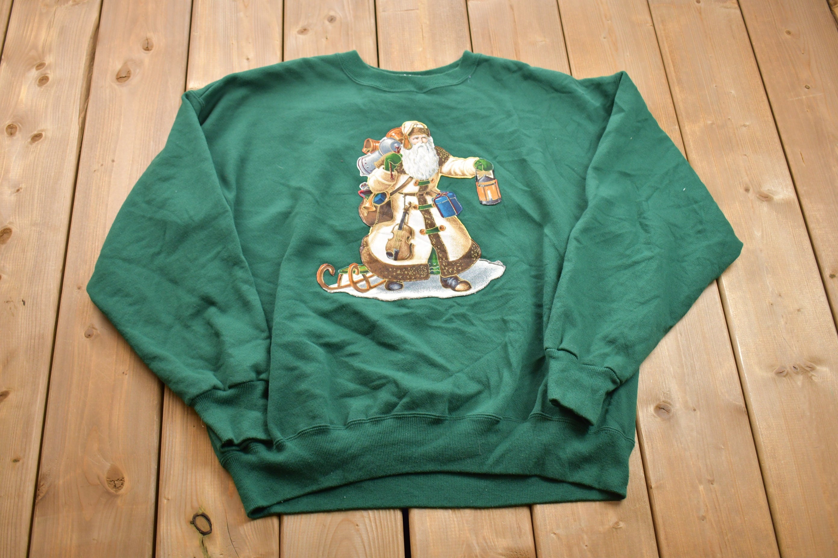 Vintage 1990s Santa Christmas Sweater