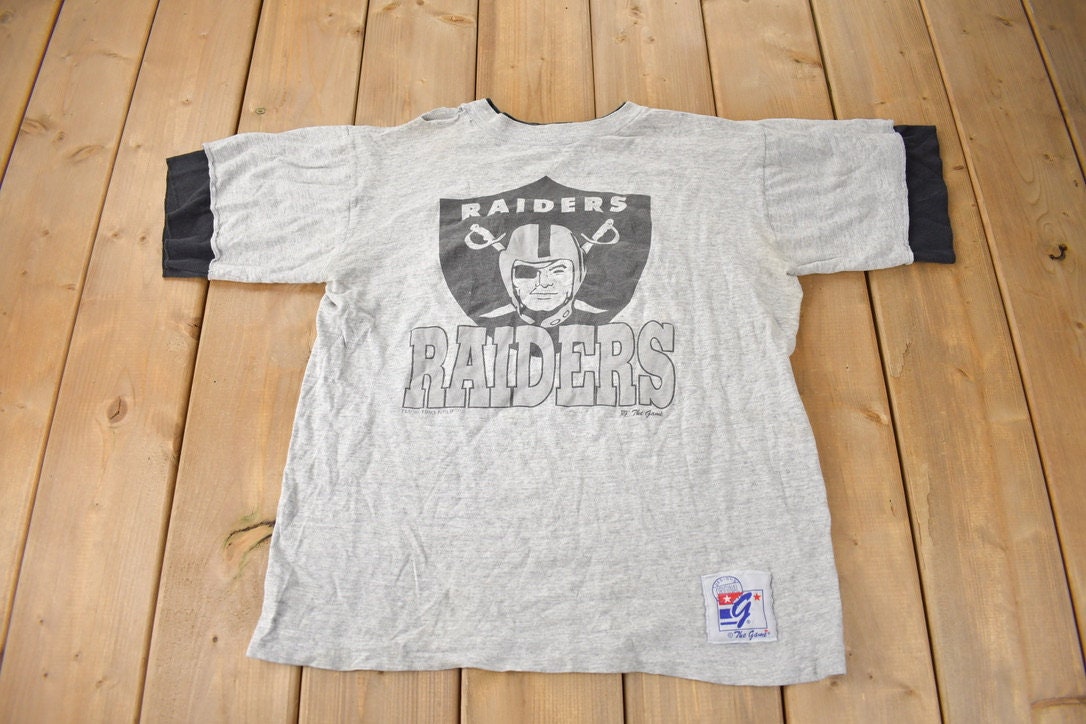 Vintage 1993 Los Angeles Raiders NFL Graphic T-Shirt Made In USA