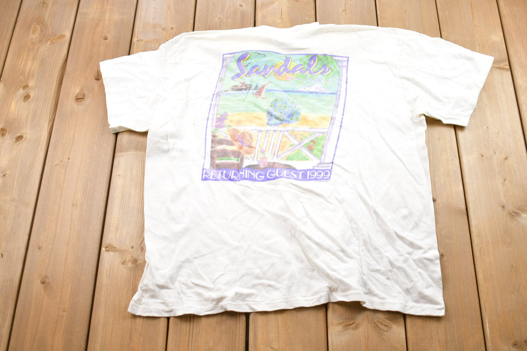 Vintage 1990s Loyal To Royal Sandals Graphic T-Shirt