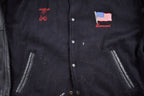 Vintage 1990s Reed Leather Wool Varsity Jacket