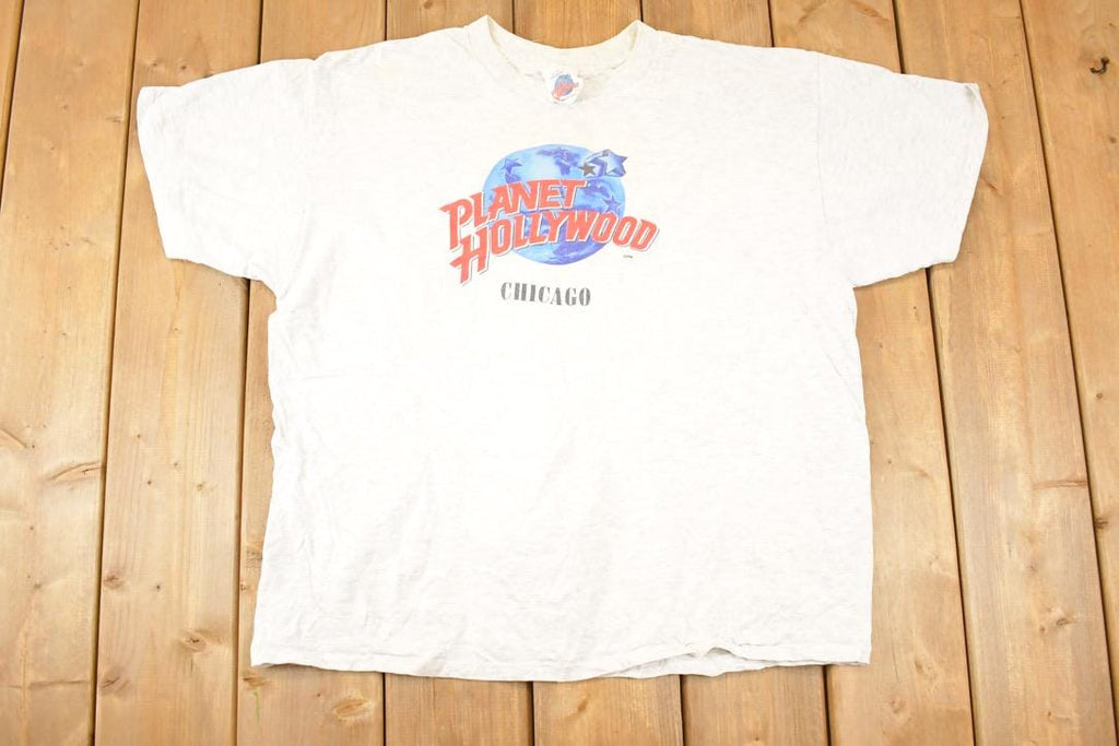 Vintage 1990s Planet Hollywood Chicago Souvenir Travel T-Shirt Men's XL