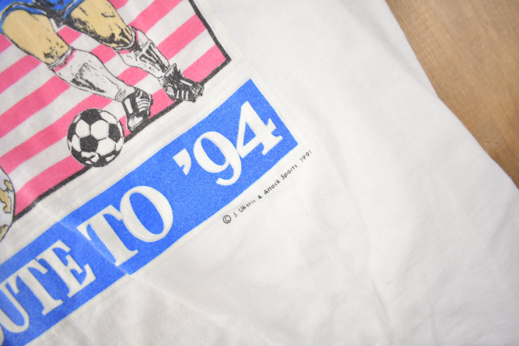 Vintage 1994 Team USA Soccer Single Stitch Graphic T Shirt Made In USA