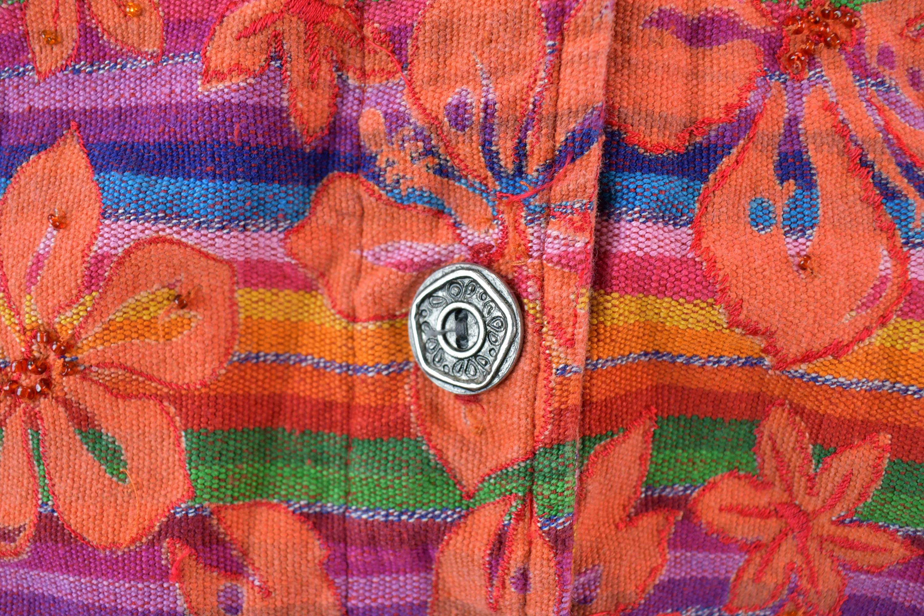 Vintage 90s Chicos Design Abstract Knit Button Up Shirt