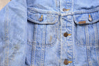 Vintage 1980s Lee Riveted Blanket Lined Jean Jacket