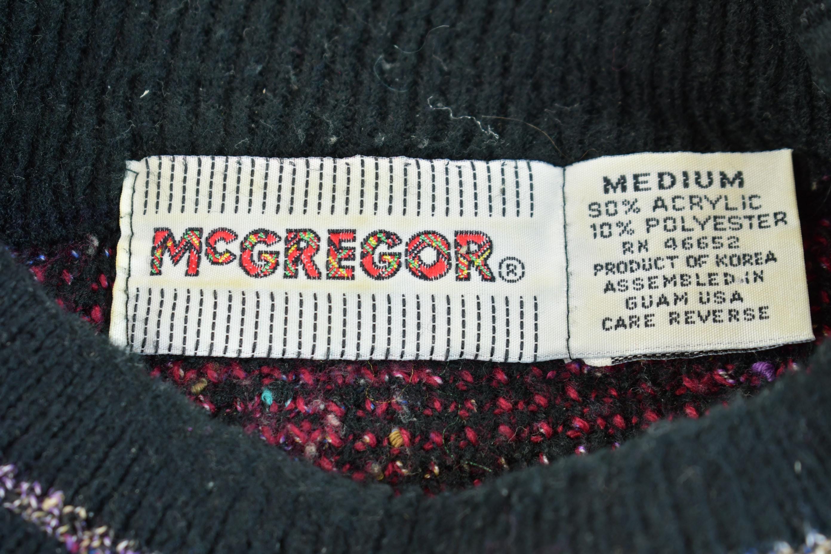 Vintage 1990s McGregor Paisley Knit Crewneck Sweater