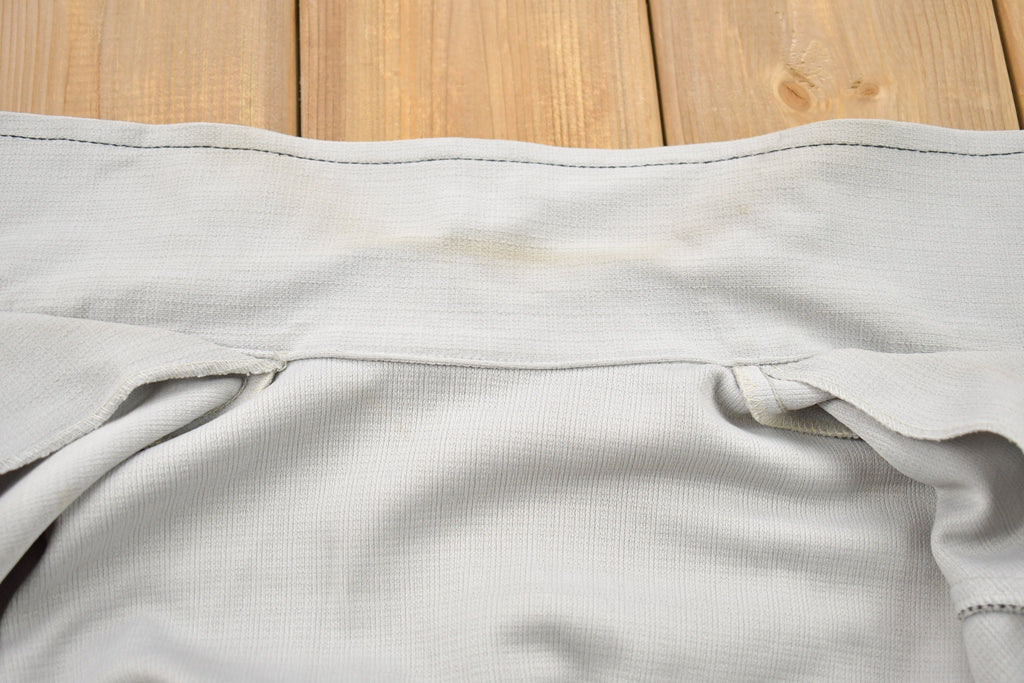 Vintage 1970s Blank Grey Button Up Shirt  1970s Button Up  Vintage Flannel  Basic Button Up  Vintage Button Up  70s Shirt