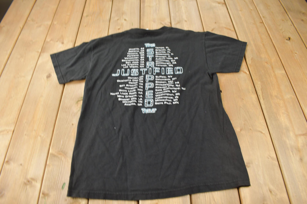 Vintage 2002 The Stripped Justified Justin Timberlake & Christina Aguilera Tour t Shirt Size M