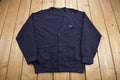 Vintage 1990s Pat Classic Rhino Embroidered Cardigan Sweater / Vintage Cardigan / Button Up / Navy Blue